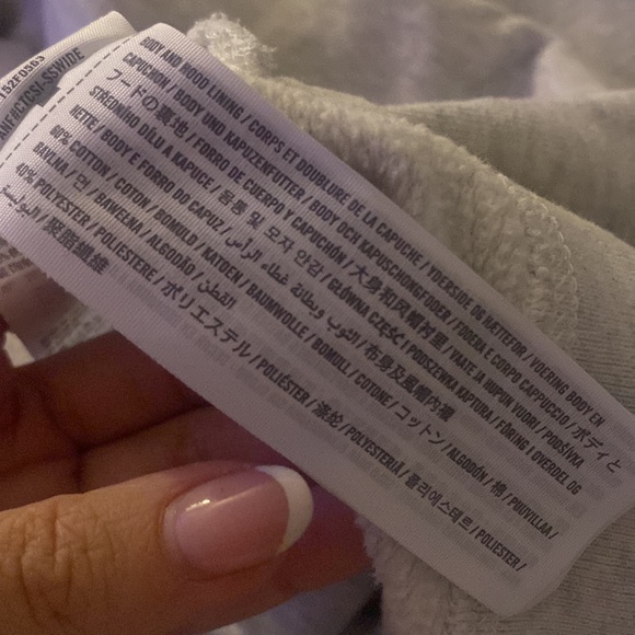 Soft A&F Hoodie Off White Neutral Hoodie - Large - Picture 4 of 4